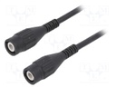 Test lead; 2x BNC male plug; Len: 1m; black; Z: 45Ω; Mat: brass