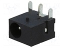 Socket; DC supply; male; 3,8/1mm; 3.8mm; 1mm; with on/off switch