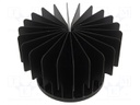 Heatsink: moulded; LED; black; H: 70mm; 1.35K/W; aluminium; anodized