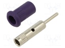 Socket; 4mm banana; 25A; 30VAC; 60VDC; violet; nickel plated