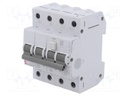 RCBO breaker; Inom: 10A; Ires: 30mA; Poles: 3+N; 230/400VAC; DIN