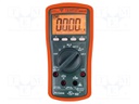 Digital multimeter; LCD (6000),with a backlit; 50÷400Hz; 0÷40°C