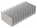 Heatsink: extruded; grilled; L: 60mm; W: 124mm; H: 35mm; aluminium