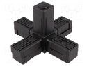 Mounting coupler; for profiles; Mat: polyamide; -30÷100°C; I: 77mm