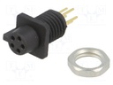 Socket; Connector: circular; 709/719; female; PIN: 5; gold-plated