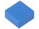 Button; push-in; none; 5.5mm; square; -25÷70°C; blue; Package: bulk