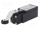 Limit switch; lever R 43,5mm, plastic roller Ø18mm; NO + NC