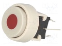 Switch: keypad; Pos: 2; DPDT; 0.1A/30VDC; white; Illumin: LED; red