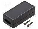 Enclosure: for USB; X: 25mm; Y: 50mm; Z: 15.5mm; ABS; black