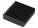 Heatsink: extruded; grilled; black; L: 32.5mm; W: 32.5mm; H: 9.5mm