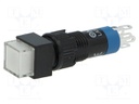 Switch: push-button; Pos: 2; SPDT; 0.5A/250VAC; 1A/24VDC; white