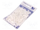 Holder; white; Application: on round cable; 100pcs; 10mm