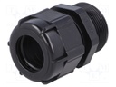 Cable gland; with long thread; M32; IP68; Mat: polyamide; black