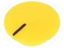 Cap; plastic; push-in; yellow; Application: K21