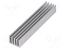 Heatsink: extruded; grilled; natural; L: 100mm; W: 19mm; H: 14mm