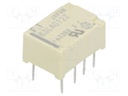 Relay: electromagnetic; DPDT; Ucoil: 12VDC; 0.3A/125VAC; 1A/30VDC