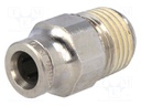 Metal connector; straight; BSP 1/4"