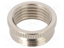 Thread adapter; Int.thread: M16; Ext.thread: PG11; brass; nickel