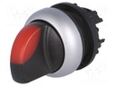 Switch: rotary; Stabl.pos: 3; 22mm; red; Illumin: M22-FLED,M22-LED