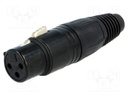 Plug; XLR; female; PIN: 3; straight; for cable; soldering; 16A