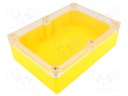 Enclosure: multipurpose; X: 126mm; Y: 176mm; Z: 57mm; ABS; yellow