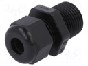 Cable gland; NPT3/8"; IP68; Mat: polyamide; black; UL94V-0