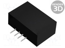 Isolated Board Mount DC/DC Converter, ITE, 1 Output, 2 W, 5 V, 400 mA