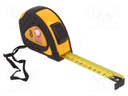 Measuring tape; L: 8m; Width: 25mm; Enclos.mat: ABS,rubber