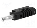 Plug; 4mm banana; 36A; 30VAC; 60VDC; black; insulated; 58.6mm