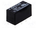 Relay: electromagnetic; DPDT; Ucoil: 12VDC; 0.5A/125VAC; 1A/30VDC