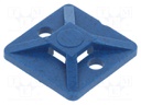 Screw mounted clamp; polyamide; blue