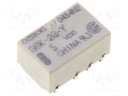 Relay: electromagnetic; DPDT; Ucoil: 5VDC; 0.3A/125VAC; 1A/30VDC