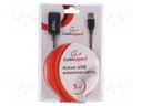 Repeater; USB 2.0; USB A socket,USB A plug; 5m; black