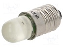 LED lamp; yellow; E10; 12VDC; 12VAC