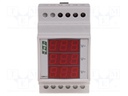 Voltmeter; digital,mounting; 100÷265V; Meas.accur: ±1%; True RMS