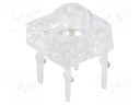 LED Super Flux; 7.62x7.62mm; bicolour; red/white; 1560÷2300mcd