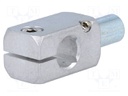 Mounting coupler; V: pin; D: 12mm; S: 10mm; W: 20mm; H: 20mm; aluminium