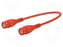 Test lead; 2x BNC male plug; Len: 0.5m; red; Z: 50Ω; Mat: brass