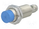 Sensor: inductive; Output conf: NPN / NO; 0÷12mm; 10÷30VDC; M18