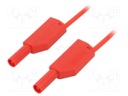 Test lead; PVC; 0.5m; red; 19A; 1kV; Cond.cross sec: 1mm2