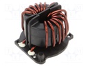 Inductor: wire with current compensation; THT; 640uH; 25A; 2.7mΩ