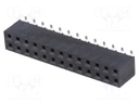 Socket; pin strips; female; PIN: 26; vertical; 2.54mm; SMT; 2x13