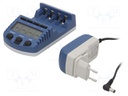 Charger: microprocessor-based; Ni-MH; Size: AA,AAA,R03,R6; 1000mA