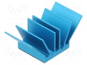 Heatsink: extruded; grilled; BGA; blue; L: 15mm; W: 30.56mm; H: 12.5mm