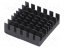 Heatsink: extruded; grilled; black; L: 30mm; W: 30mm; H: 9.5mm; 14°C/W