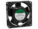 Fan: AC; axial; 115VAC; 92x92x25mm; 62(±7%)m3/h; 40dBA; 2850rpm