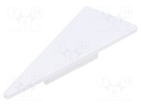 Cap for LED profiles; white; ABS; Application: WALLE12