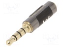 Cable; Jack 2.5mm socket,Jack 3.5mm plug; Plating: gold-plated