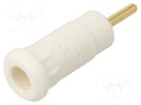 Socket; 1,5mm banana; Overall len: 29mm; white; insulated