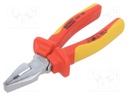 Pliers; insulated,universal; ergonomic two-component handles